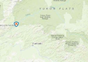 Location of Isom Creek Fire northwest of Fairbanks. Image-InciWeb
