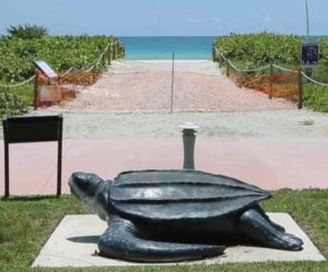 Closed beach in Florida.