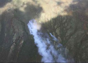 The Birch Creek Fire (#346) is burning about 17 miles northwest of Circle in the Yukon Flats National Wildlife Refuge. Photo by Jeff Stark, BLM Alaska Fire Service