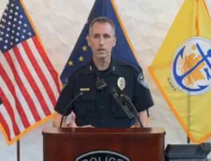 APD Police Chief Doll at Thursday's press conference. Image-APD