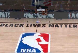 Empty ball court in Buena Vista Florida after Bucks boycott. Image-CNN video screenshot