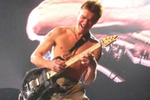 Legendary guitarist Eddie Van Halen in concert in 2007. Image-Public Domain