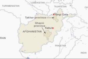 Map0 showing Ghazni Province. Image-VOA