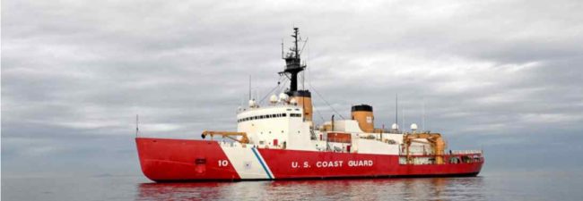 The Seattle-based Coast Guard Cutter Polar Star is at anchor in Puget Sound Monday, December 7, 2020 ahead of the crew’s months-long deployment to the Arctic. The 44-year-old heavy icebreaker will project power and support national security objectives throughout Alaskan waters and into the Arctic, including along the Maritime Boundary Line between the United States and Russia. U.S. Coast Guard Photo by Petty Officer First Class Cynthia Oldham.