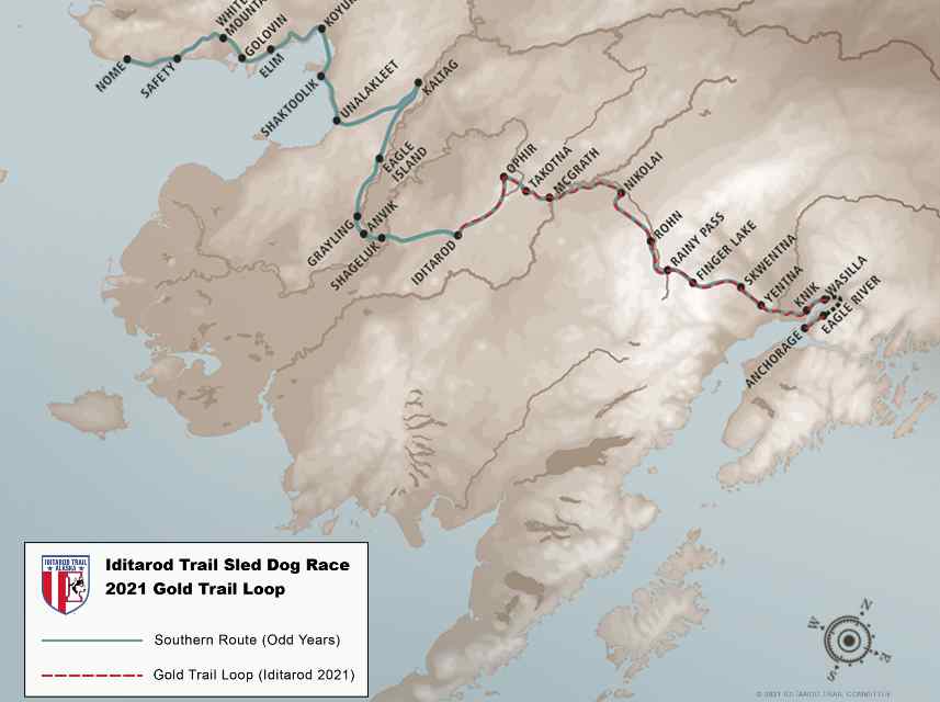 The Iditarod announces the Iditarod Gold Trail Loop for its 49th running