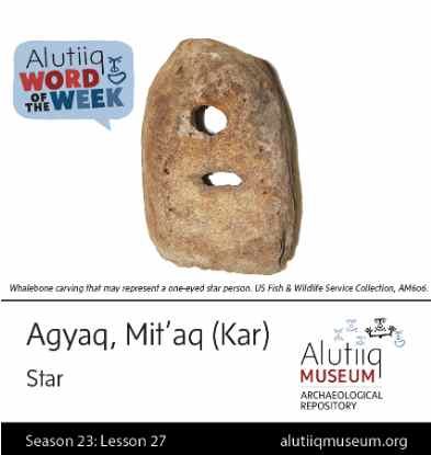 Star-Alutiiq Word of the Week-December 27th