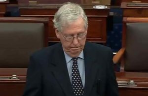 Senate leader Mitch McConnell refusing vote on $2,000 stimulus disbursement on Senate floor.