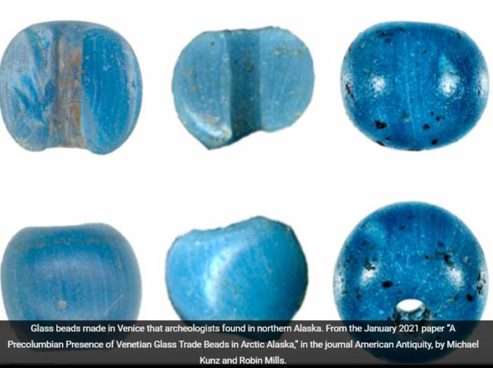 Blue beads in the tundra: The first U.S. import from Europe?