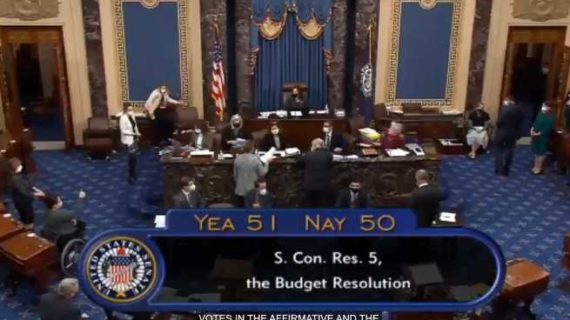 After 14+ Hours of Votes, Senate Approves Covid Relief Resolution With Zero GOP Support