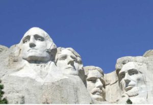 U.S. presidents George Washington, Thomas Jefferson, Theodore Roosevelt and Abraham Lincoln are sculpted on Mount Rushmore National Memorial in the Black Hills region of South Dakota, in this U.S. National Park Service photo taken on April 12, 2013.
