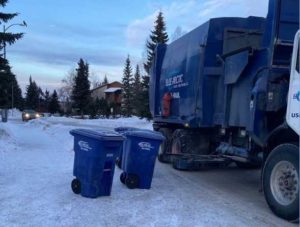 One of Blue Arctic Waste's garbage trucks. Image-Blue Arctic Waste Facebook page