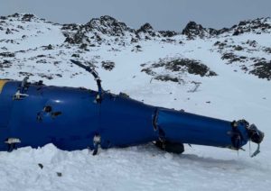 Photo from the crash site near Knik Glacier. Photo courtesy of the Alaska Mountain Rescue Group.