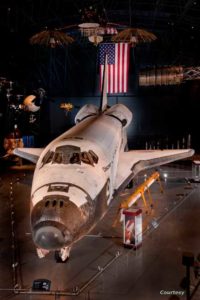 The space shuttle Discovery at the National Air and Space Museum's Steven F. Udvar-Hazy Center in Chantilly, Virginia. (Courtesy Dane Penland/Smithsonian National Air and Space Museum)