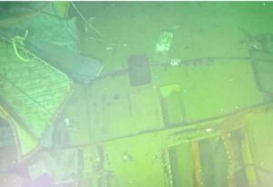 Image from an underwater rescue vehicle showed the shattered remains of the sub. Image-EPA