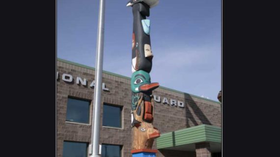 Alaska National Guard Armory Honor Pole Restored by Original Artists, Vietnam Veteran and Son