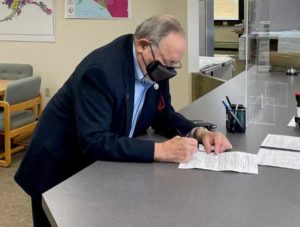 Representative Don Young filing for 2022 re-election. Image-Office of Don Young