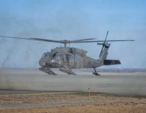 A hoist-capable UH-60 Black Hawk helicopter and aircrew from the 1st Battalion, 207th Aviation Regiment, Alaska Army National Guard.