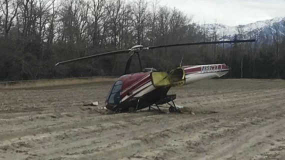 Passenger, Pilot Walk Away Unscathed from Palmer Helicopter Crash
