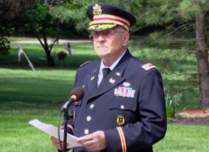 Retired Army Lt. Col. Barnard Kemter attempted to share the history of Memorial Day at an event in Hudson, Ohio on Monday, noting that freed black slaves played a key role in marking the holiday after the Civil War. Organizers cut his mic, saying Kemter's discussion of black history was "not relevant." (Photo: screenshot)