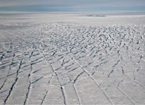 Ice front of the ice shelf in front of Pine Island Glacier, a major glacier system of West Antarctica.