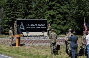 Clear Air Force Station is renamed to Clear Space Force Station, June 15. (U.S. Air National Guard photo by Tech. Sgt. Adam Keele)