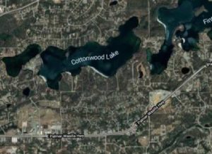 Location of Cottonwood Lake in Wasilla. Image-Google Maps