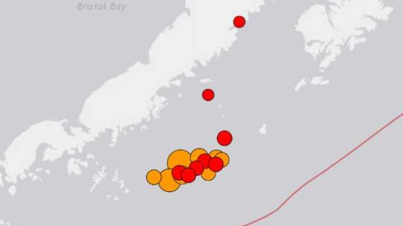 Large 8.2, 6.2, and 5.6 Earthquakes Strike South of Alaska Peninsula