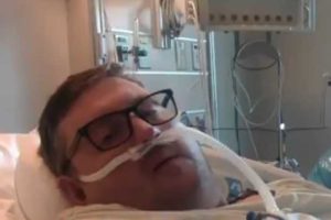 Travis Campbell making statement from hospital bed. Image-CNN Twitter feed