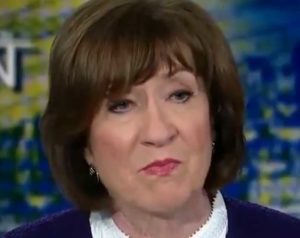 Republican Sen. Susan Collins of Maine. Twitter screen grab