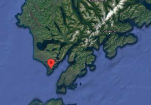 Location of Lazy Bay on Kodiak Island. Image-Google Maps