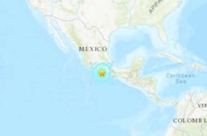 Location of Tuesday's Mexico earthquake. Image-USGS