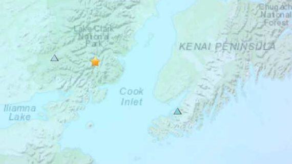 5.9 Magnitude Quake hits Cook Inlet at 1:42 pm Tuesday