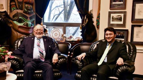 Congressman Don Young Welcomes 2022 NOAA Sea Grant Fellow Anderson Tran to His Washington, D.C. Office