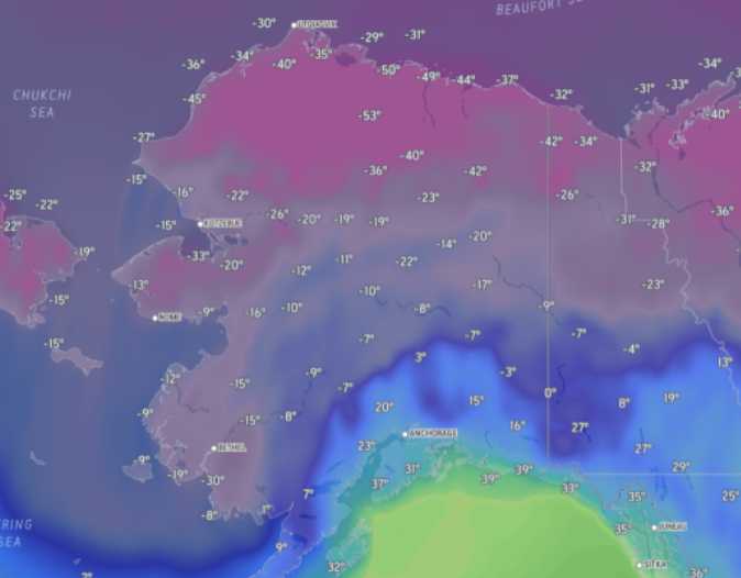 Bone-chilling cold makes it feel like 88 below zero in remote Alaskan town