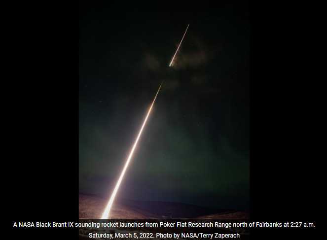 NASA rocket launches from Poker Flat in search of aurora answers