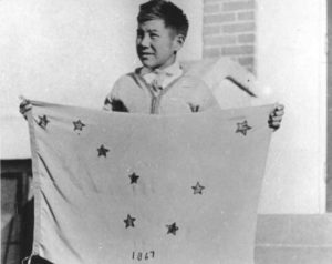 Benny Benson, of Chignik, creator of the Alaska state flag. Image-Alaska State Library 