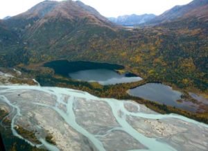 Aerial view of portion of Lake Clark National Park. Image-National Park Sservice