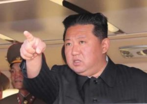 North Korean leader Kim Jong Un watches the test-firing of a tactical guided weapon. Image-KCNA