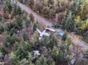 Coast Guard District 17 personnel received an emergency locator transmitter (ELT) alert at 3:15 p.m. and Coast Guard Sector Juneau command center personnel received phone calls from Good Samaritans reporting that a Dehavilland DHC-3 fixed-wing single engine plane carrying four people crashed. USCG Courtesy photo