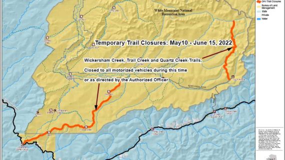 Temporary trail closures in the White Mountains National Recreation Area extended