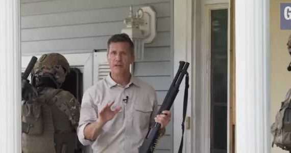 ‘Sick and Dangerous’ Ad by Shotgun-Wielding MAGA Senate Candidate Condemned