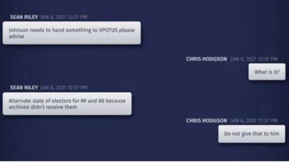 Staff Texts Over Fake Elector Slates Implicate Ron Johnson
