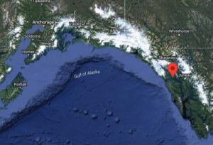Location of Gustavus in southeast Alaska. Image-Google Maps