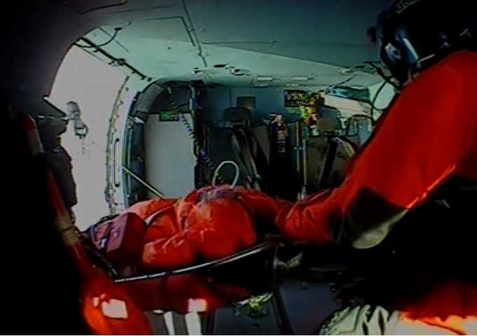 Coast Guard Aircrew Medevacs Passenger from Cruise Ship in Chatham Strait