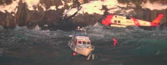 Coast Guard Rescues Three Men and a Dog after Grounding near Whittier