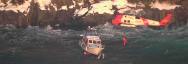 Coast Guard Rescues Three Men and a Dog after Grounding near Whittier