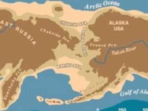An area known as Beringia once extended between Siberia and Alaska; it included the Bering Land Bridge.
Credit: NPS