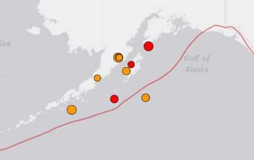 Alaska’s Northern Gulf Experiences String of Small Shakers Friday