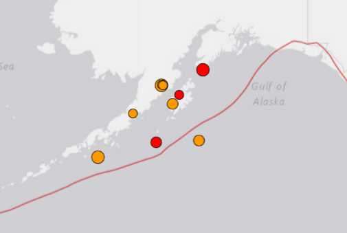 Alaska’s Northern Gulf Experiences String of Small Shakers Friday