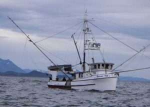 Commercial Trolling vessel. Alaska Department of Fish and Game
